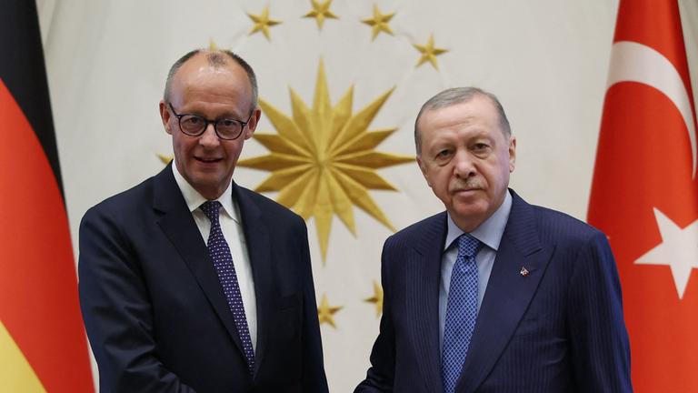 Friedrich Merz und Recep Tayyip Erdogan