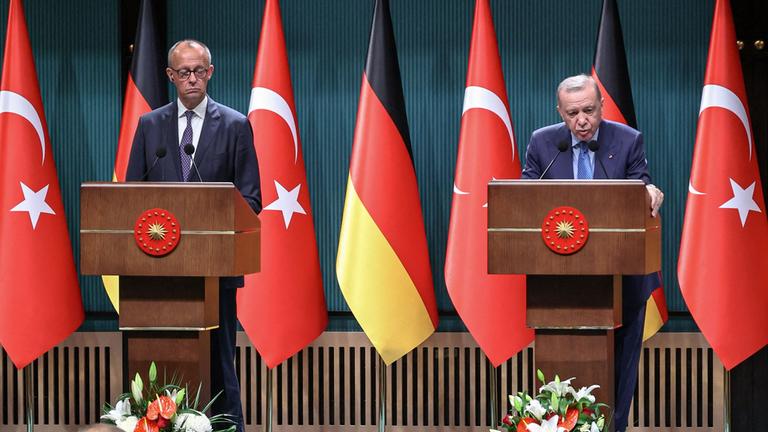 Friedrich Merz und Recep Tayyip Erdogan