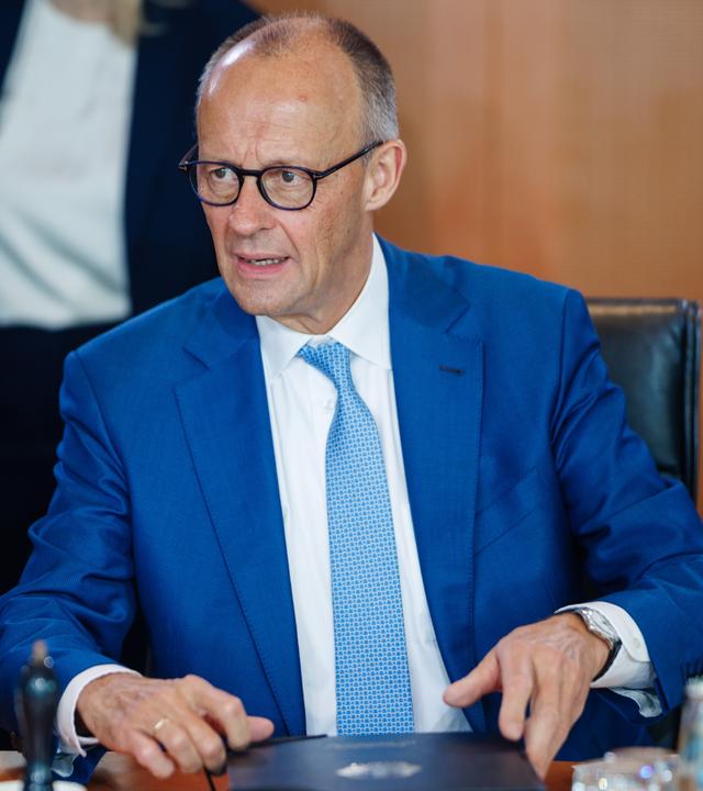 Bundeskanzler Friedrich Merz bei der Kabinettssitzung.