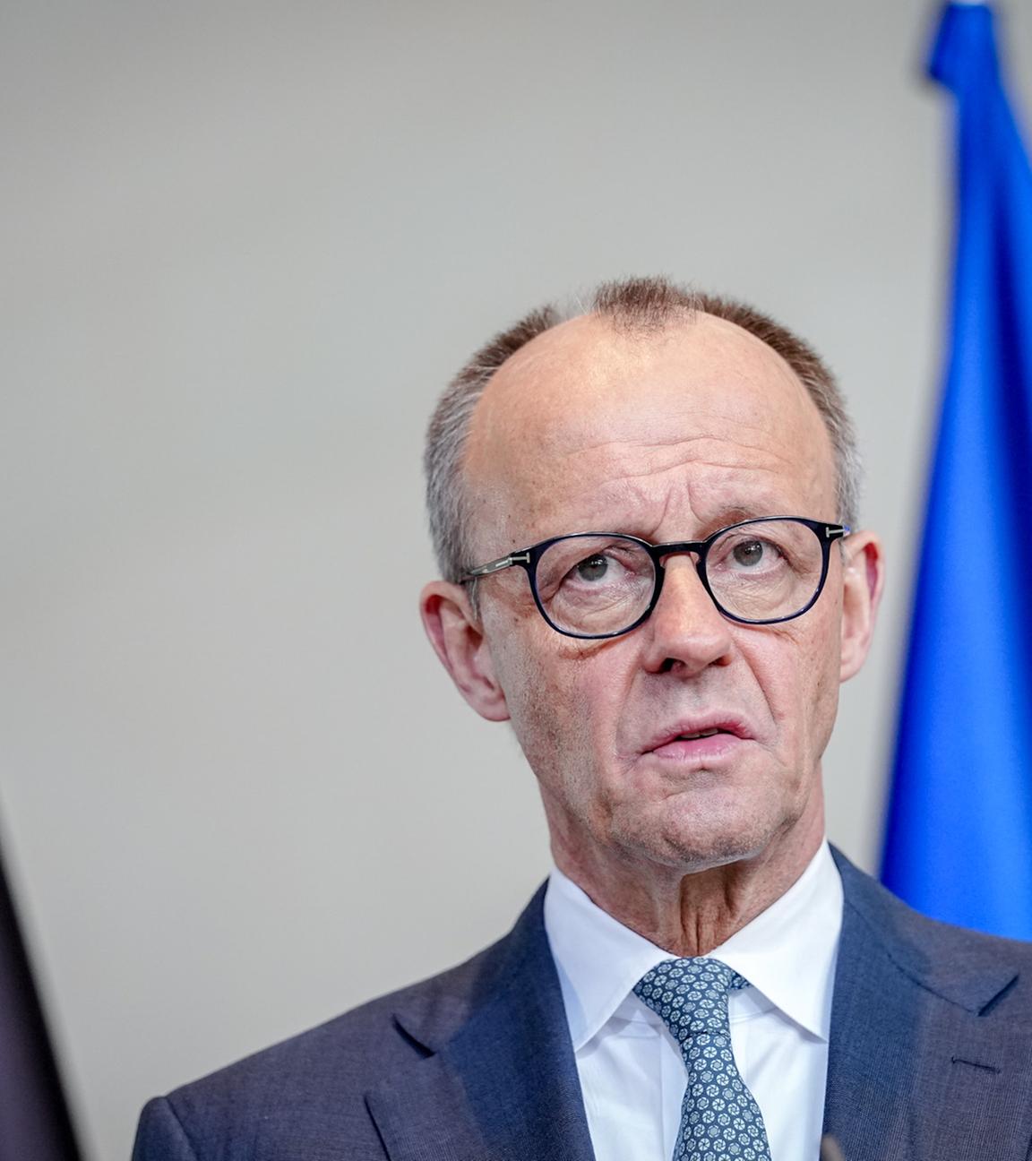 Bundeskanzler Friedrich Merz (CDU) gibt im Bundeskanzleramt eine Pressekonferenz.