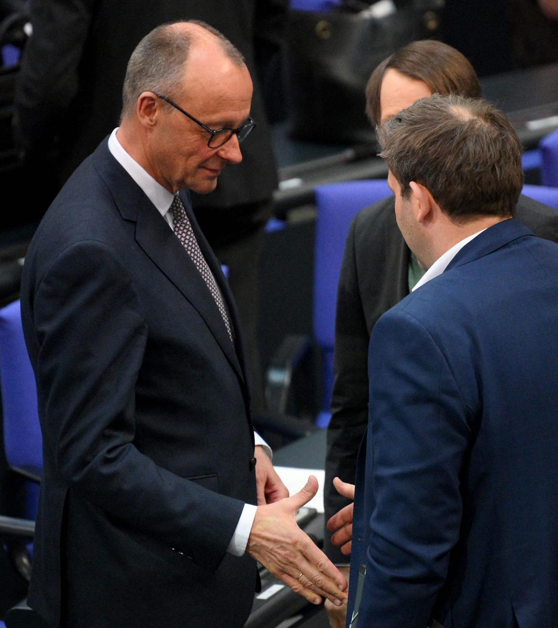 Friedrich Merz (CDU), Larl Klingbeil (SPD), Alexander Dobrindt (CSU)