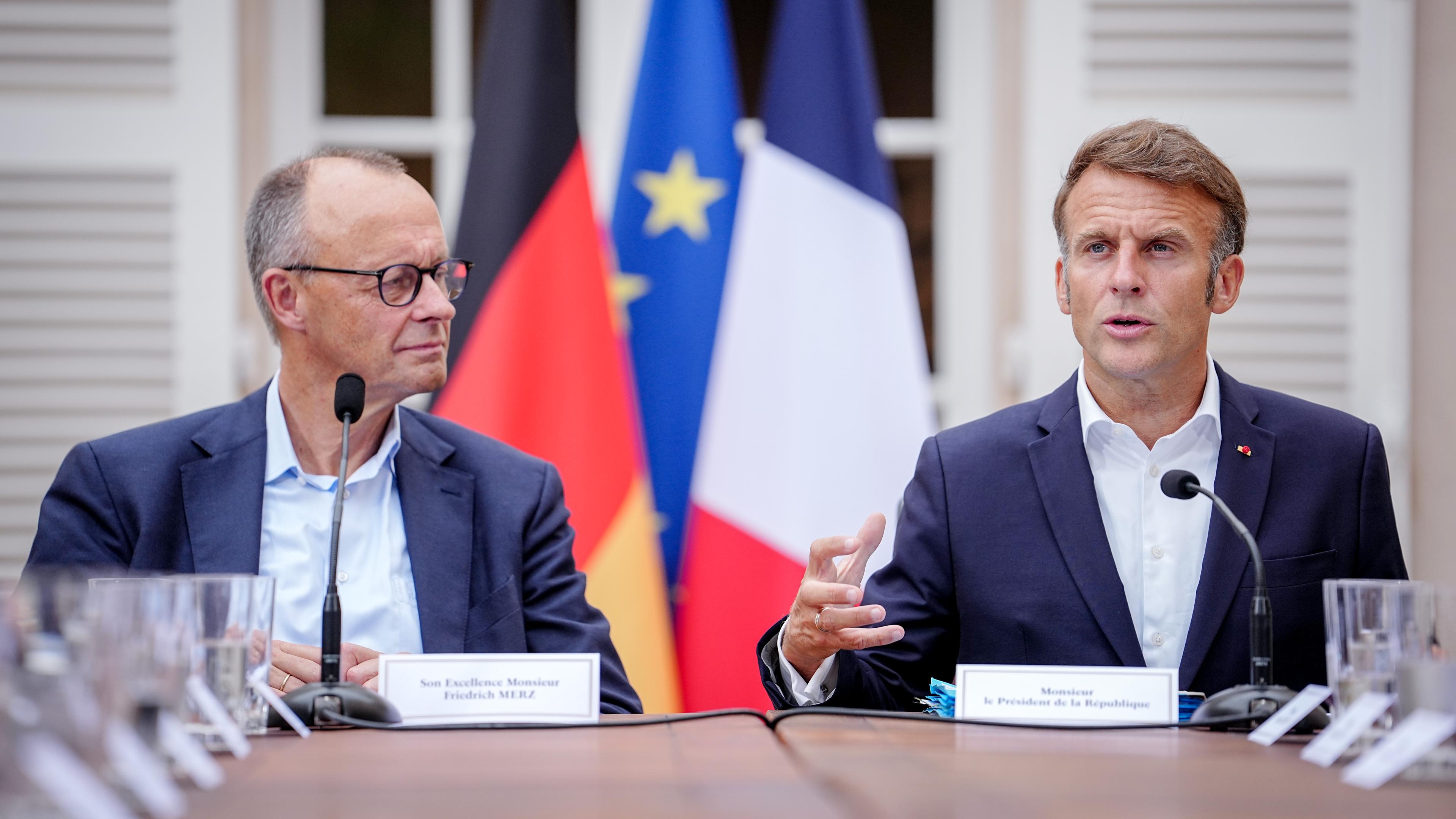 Friedrich Merz und Emmanuel Macron