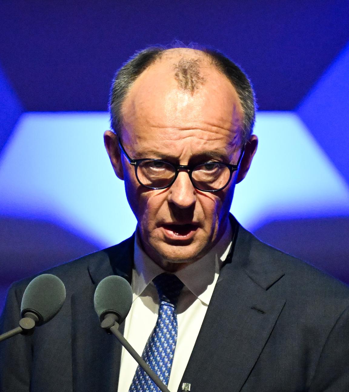 Friedrich Merz spricht während des Festaktes anlässlich des 75-jährigen Bestehens des Bundeskriminalamtes. 