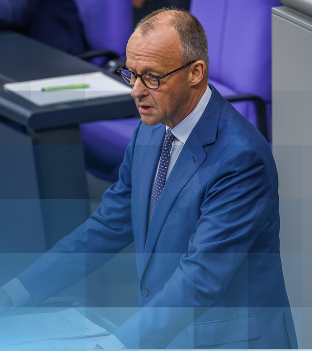 Bundeskanzler Friedrich Merz vor dem Bundestag