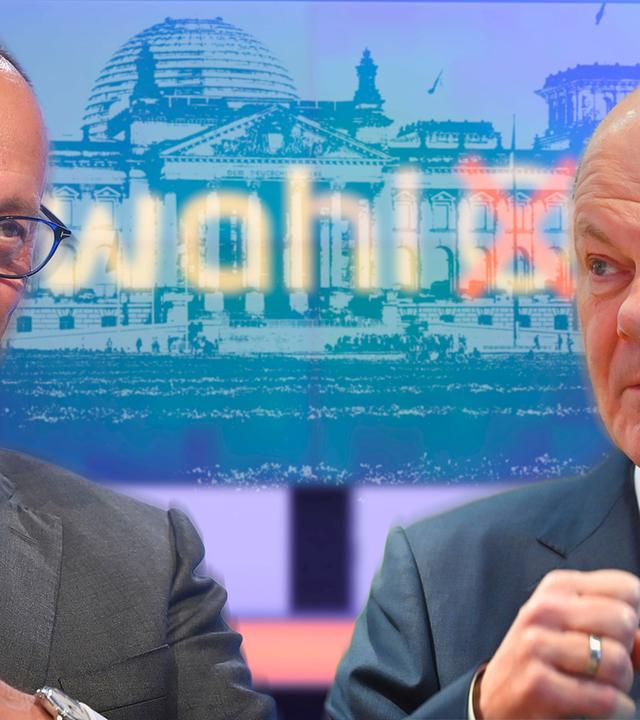Montage: Friedrich Merz und Olaf Scholz