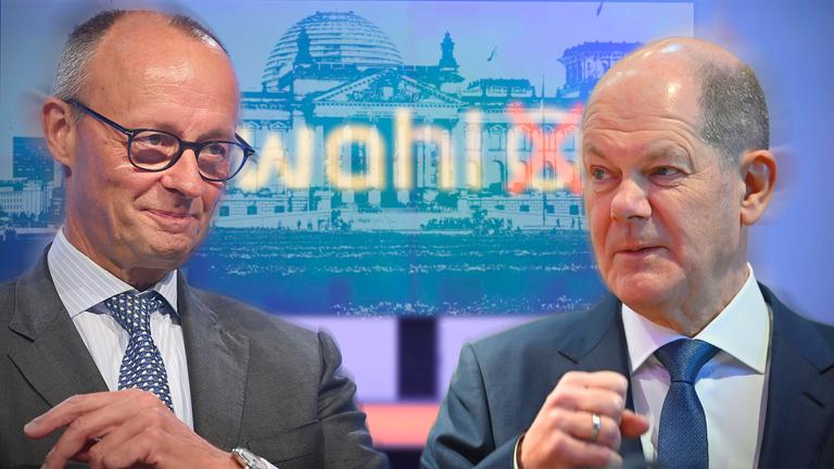 Montage: Friedrich Merz und Olaf Scholz