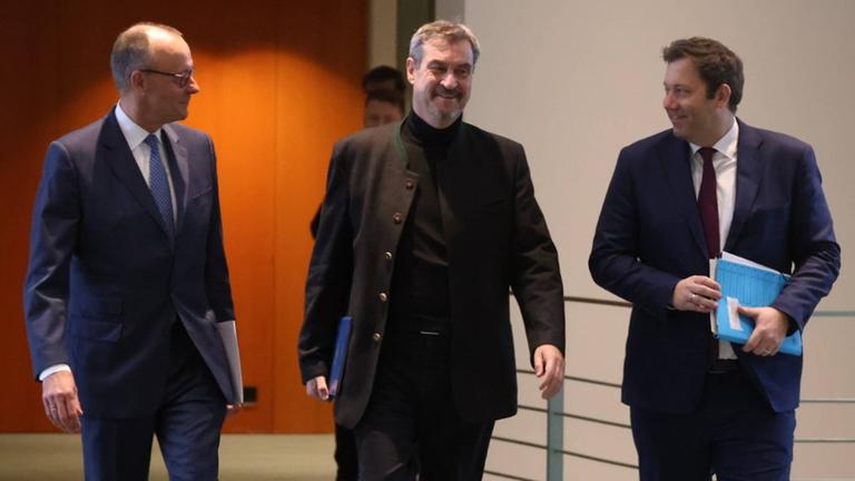 Friedrich Merz, Markus Söder und Lars Klingbeil