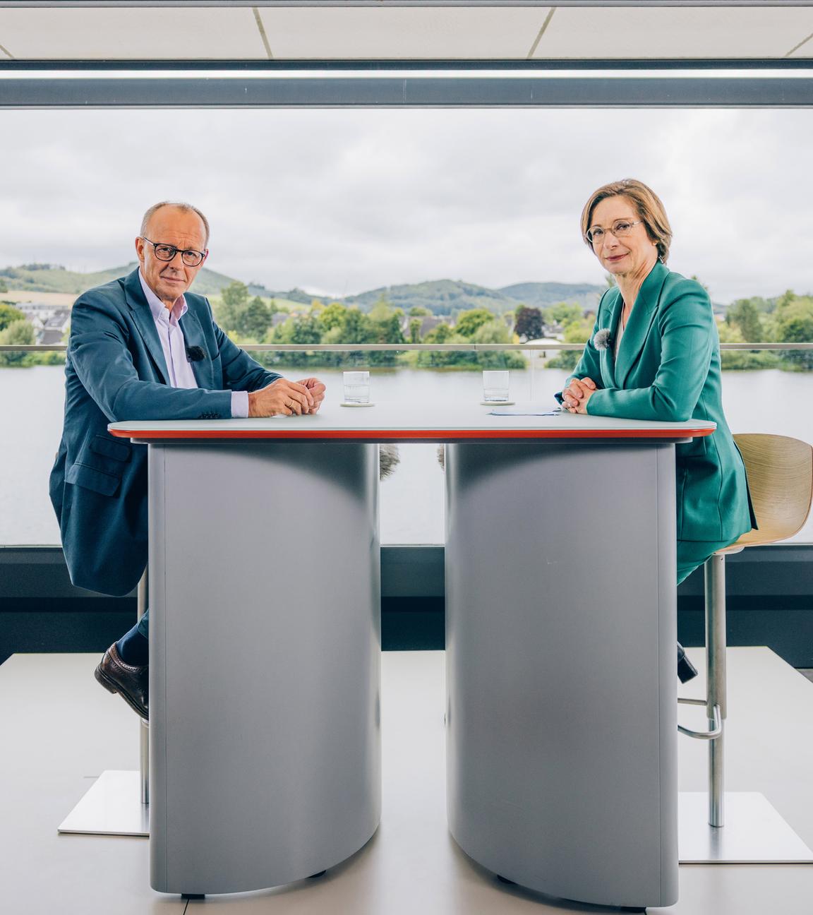 Friedrich Merz, Diana Zimmermann "Berlin direkt - Sommerinterview - Sendung vom 31.08.2025"