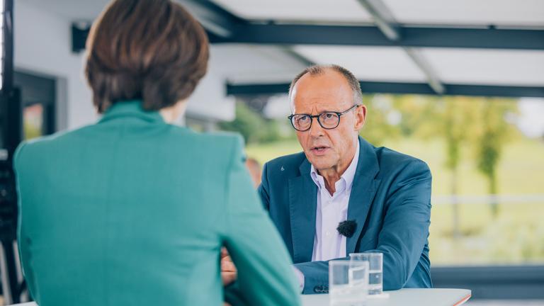 Diana Zimmermann, Friedrich Merz "Berlin direkt - Sommerinterview - Sendung vom 31.08.2025