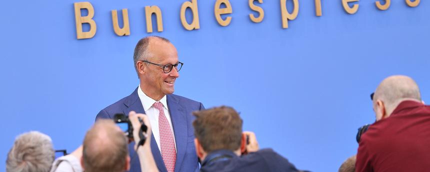 Friedrich Merz auf der Sommerpresskonferenz