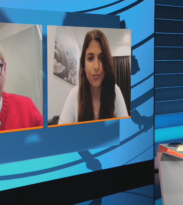 Nicola Gehringer und Daniela Sepehri über VideoCall zugeschaltet ins ZDFheute Live Studio.