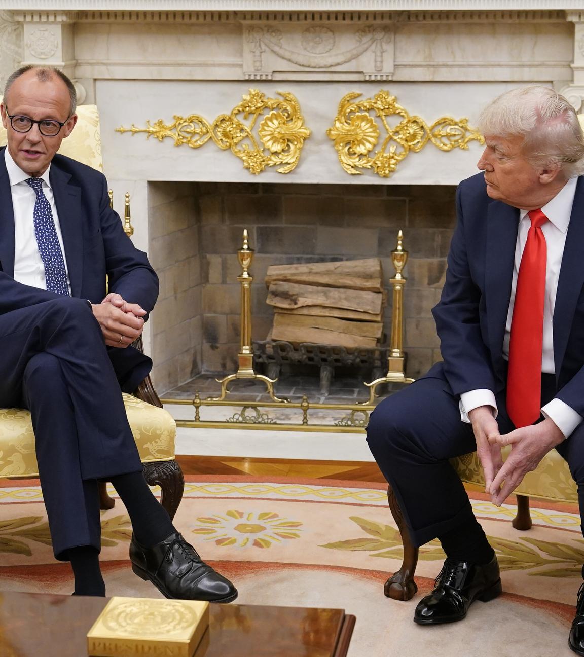 Merz ist zu Gast bei Trump im Oval Office.