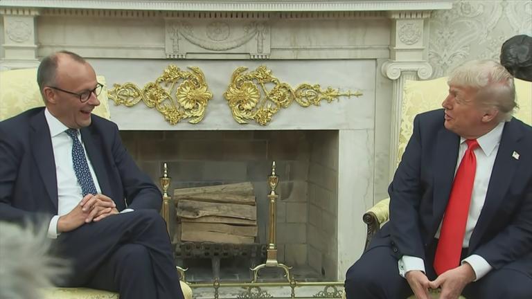 Friedrich Merz zum Antrittsbesuch bei Donald Trump