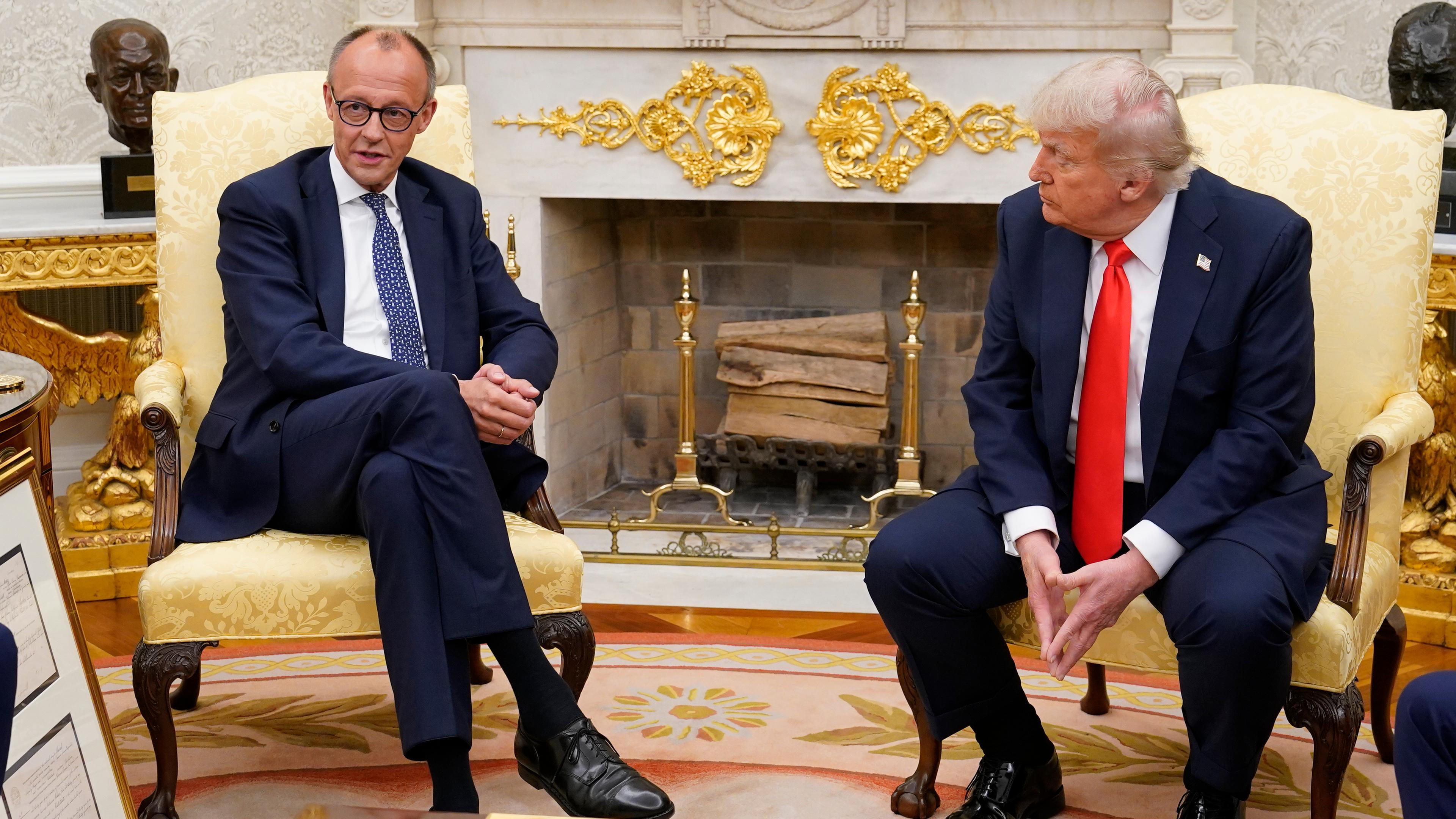 US-Präsident Donald Trump trifft Bundeskanzler Friedrich Merz im Weißen Haus.