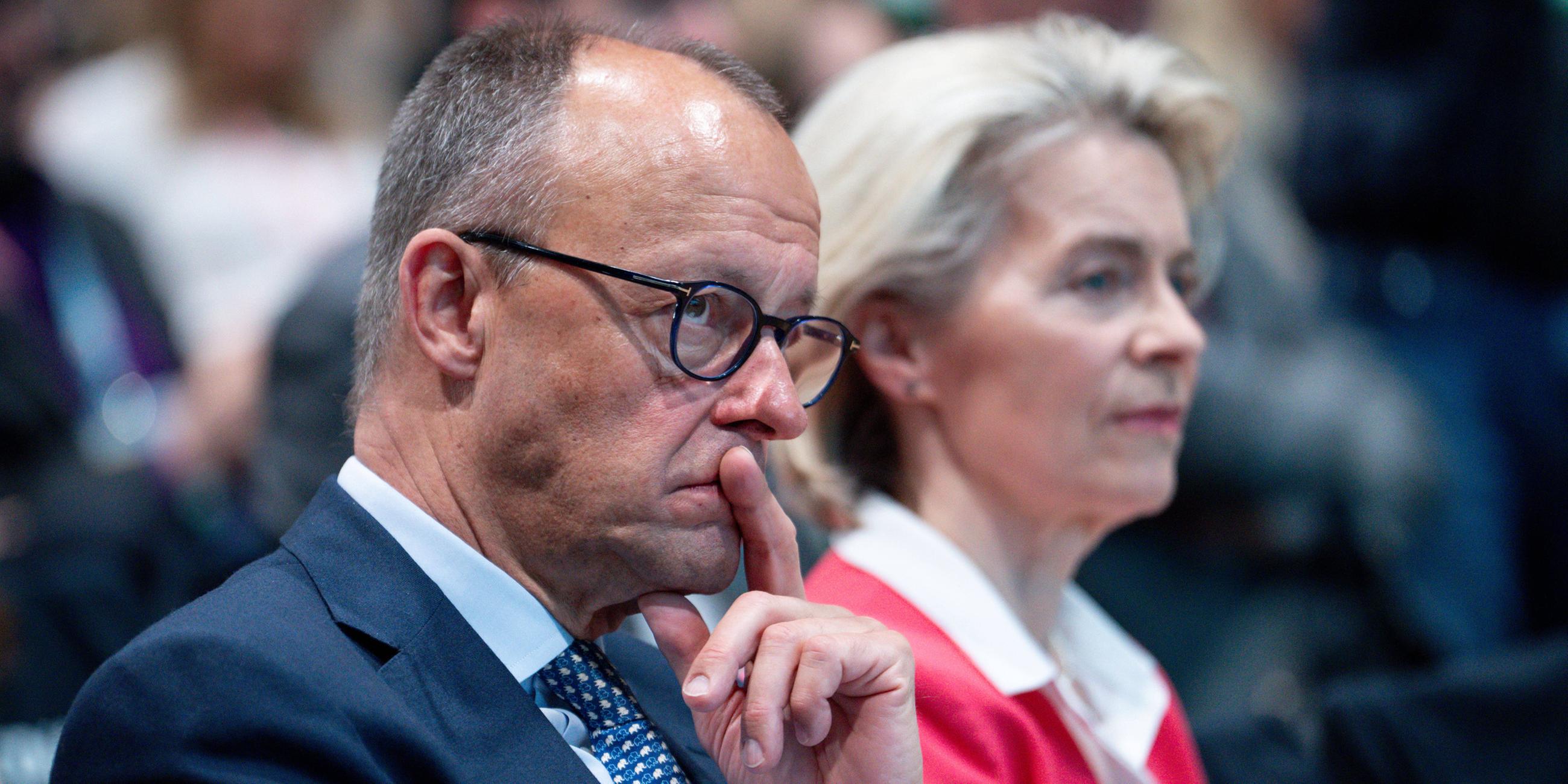 Friedrich Merz und Ursula von der Leyen auf dem 36. CDU Parteitag. (Archiv)