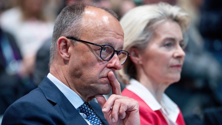 Friedrich Merz und Ursula von der Leyen auf dem 36. CDU Parteitag. (Archiv)