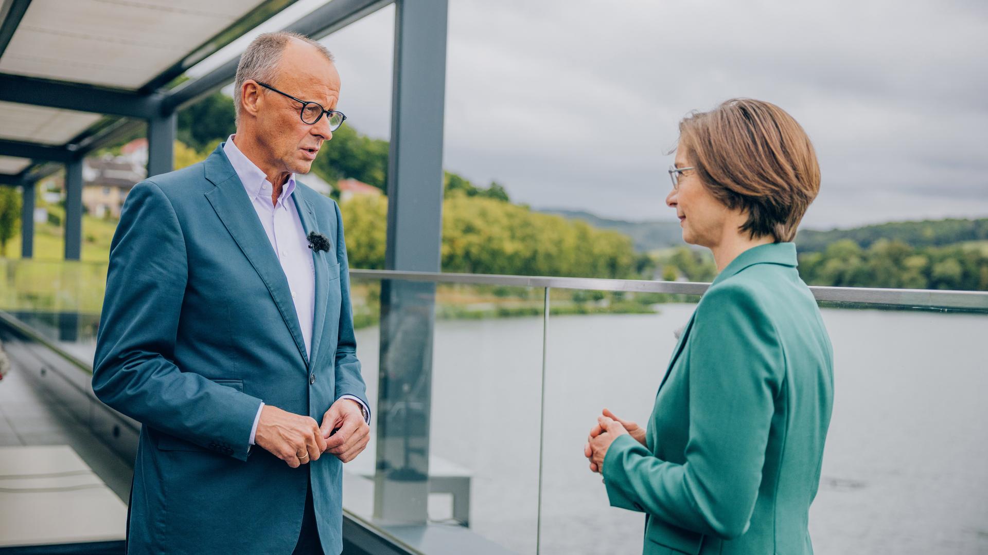 Friedrich Merz, Diana Zimmermann "Berlin direkt - Sommerinterview