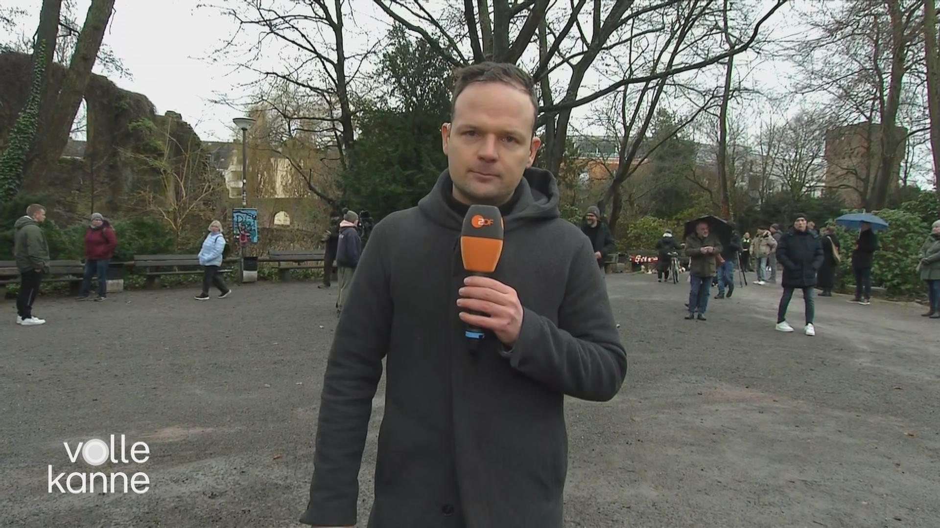 ZDF-Reporter Markus Wolsiffer berichtet über die Messerattacke