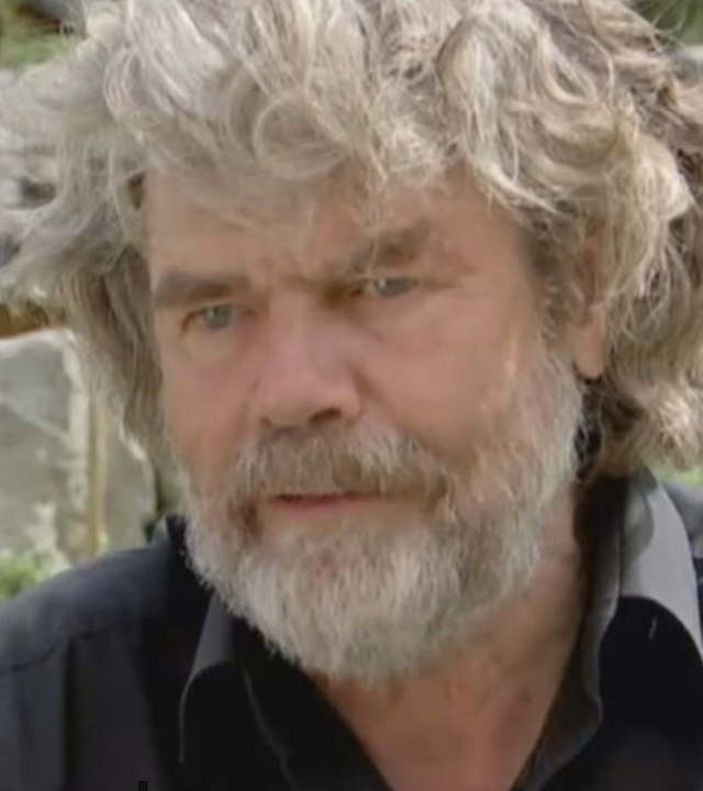 Auf dem Bild ist ein Portrait von Reinhold Messner zusehen. 