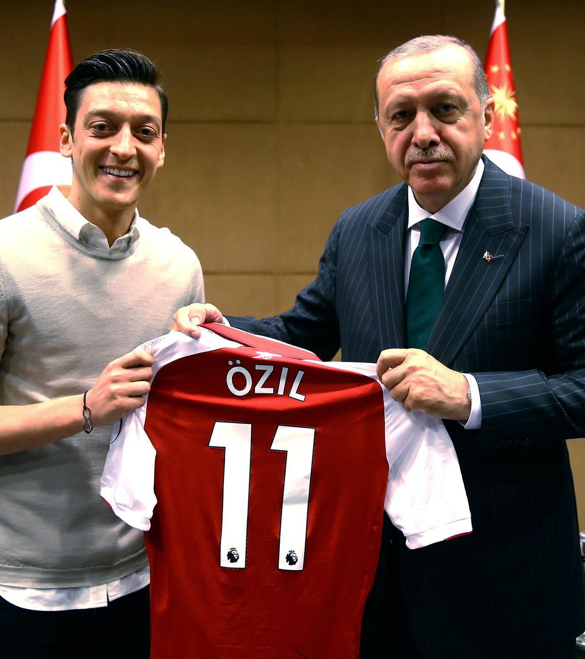 Mesut Özil und Recep Erdogan in London