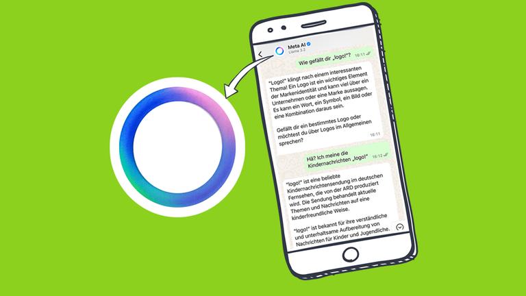 Ein Handy mit Chatverlauf. 