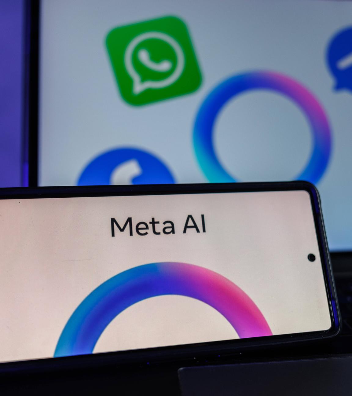 Meta Ai Logo auf einem Smartphone