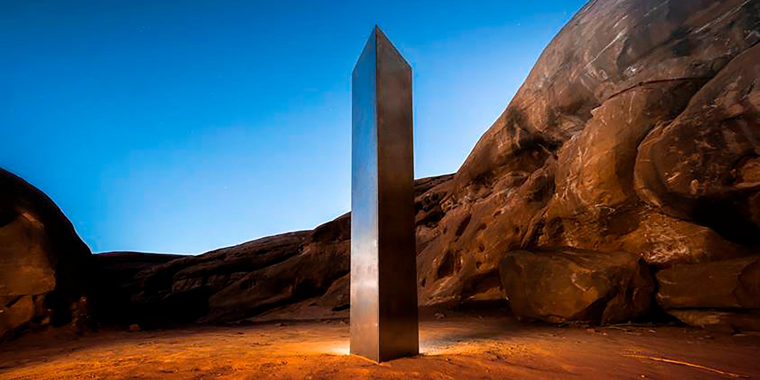 Die erste entdeckte Metallstele im US-Bunbdesstaat Utah. 