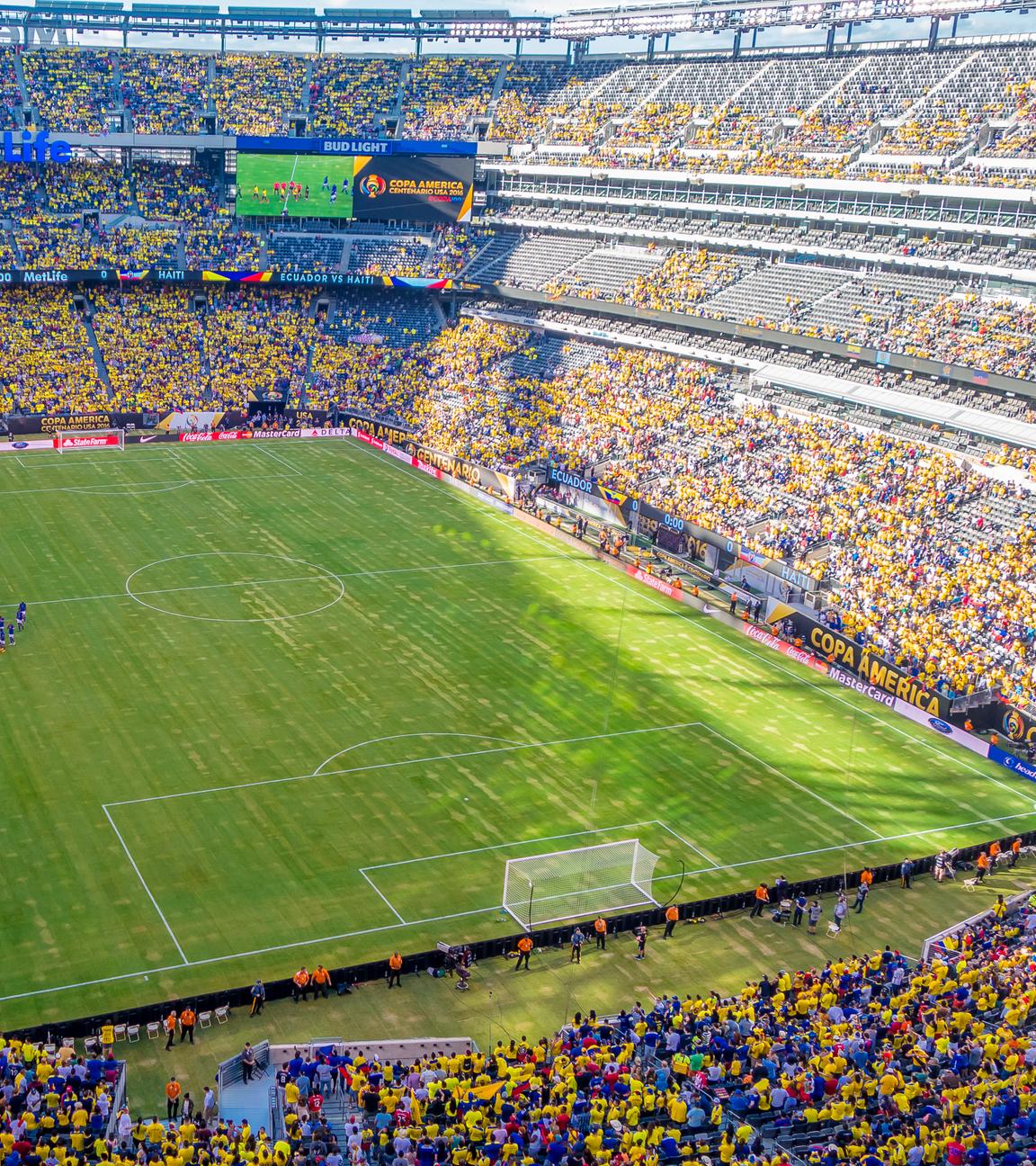 Luftbild des Metlife Stadions in New Jersey