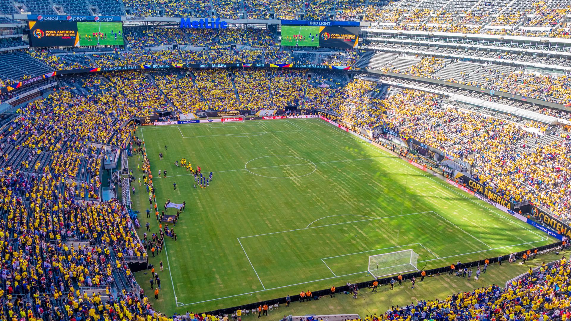 Luftbild des Metlife Stadions in New Jersey