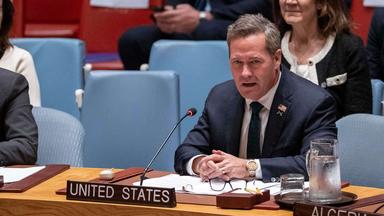 US-Botschafter bei den Vereinten Nationen, Michael Waltz, spricht am 22.09.2025 während einer Sitzung des UN-Sicherheitsrats im UN-Hauptquartier in New York.
