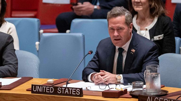 US-Botschafter bei den Vereinten Nationen, Michael Waltz, spricht am 22.09.2025 während einer Sitzung des UN-Sicherheitsrats im UN-Hauptquartier in New York.