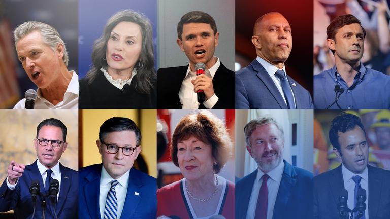 Die wichtigsten Personen der Midterms mit Farbverlauf