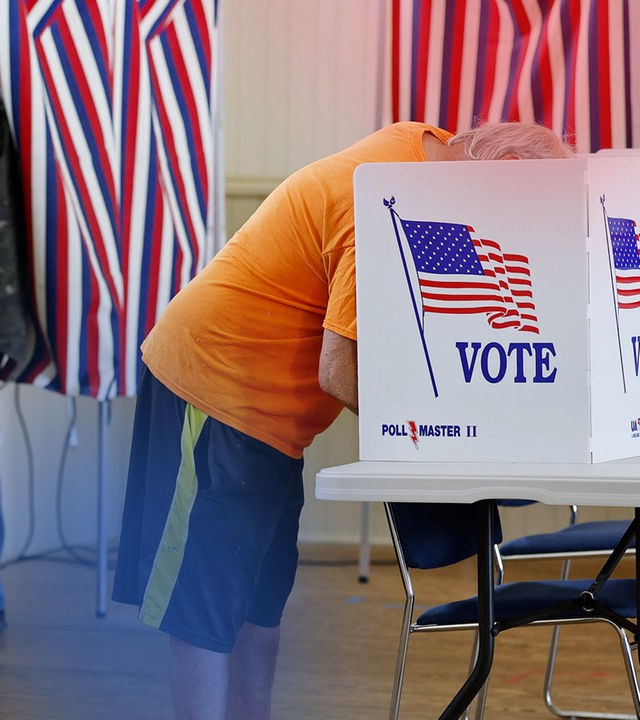 Die Wahl bei den Midterms mit Farbverlauf
