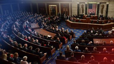 Der US-Kongress mit Farbverlauf