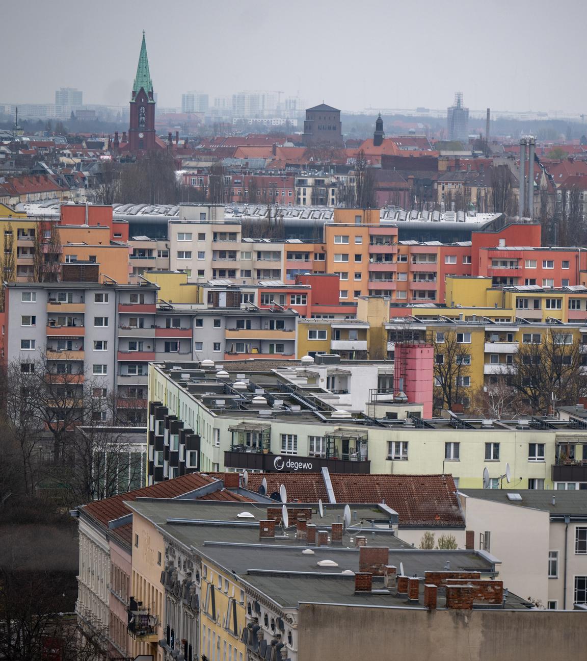 Eine Häuserreihe in Berlin