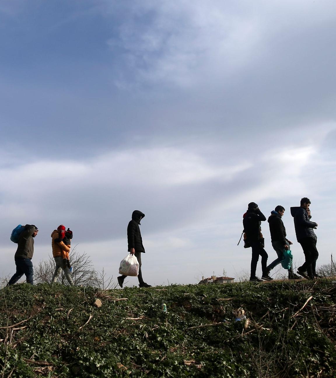 Migranten an der griechisch-türkischen Grenze