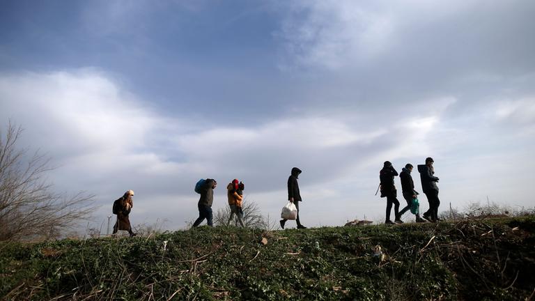 Migranten an der griechisch-türkischen Grenze