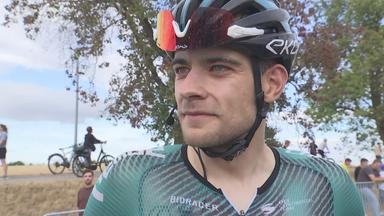 Miguel Heidemann nach der ersten Etappe der Deutschland Tour im ZDF-Interview