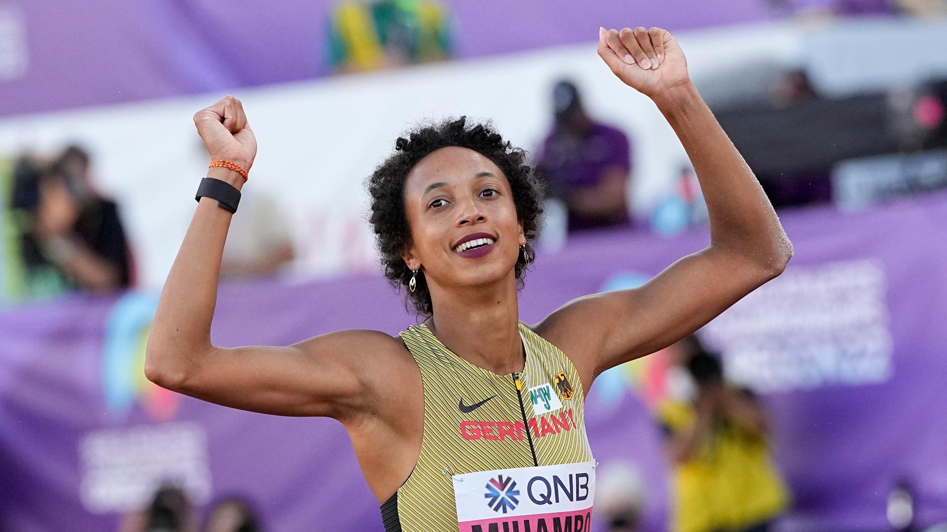 Malaika Mihambo bei der WM 2022 in in Eugene
