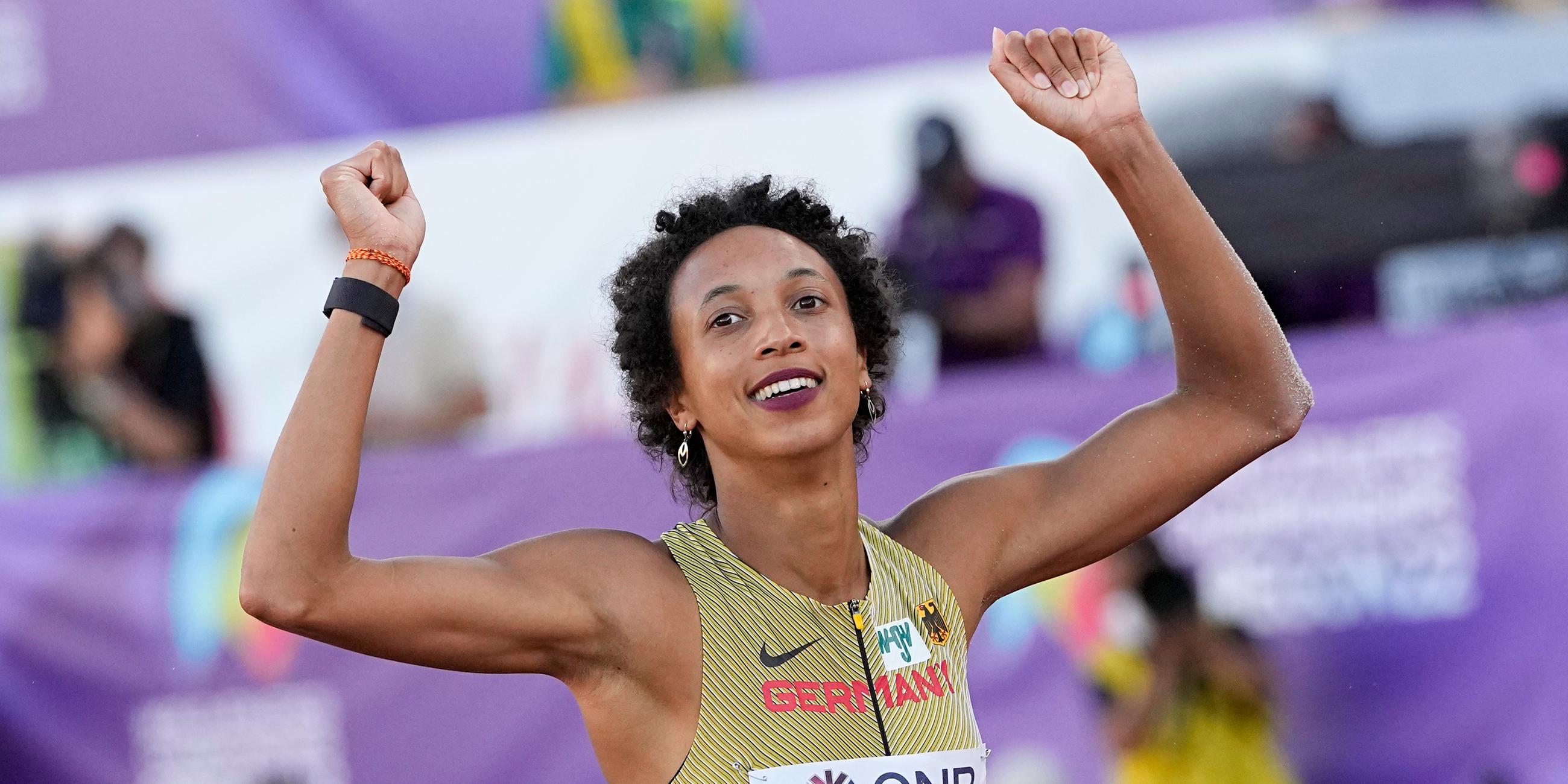 Malaika Mihambo bei der WM 2022 in in Eugene