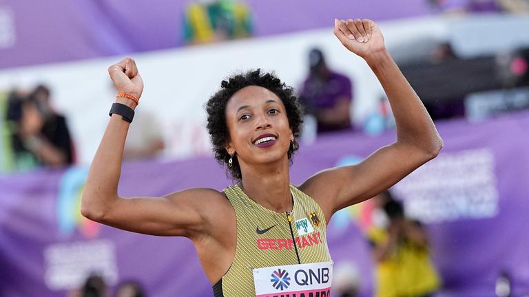 Malaika Mihambo bei der WM 2022 in in Eugene