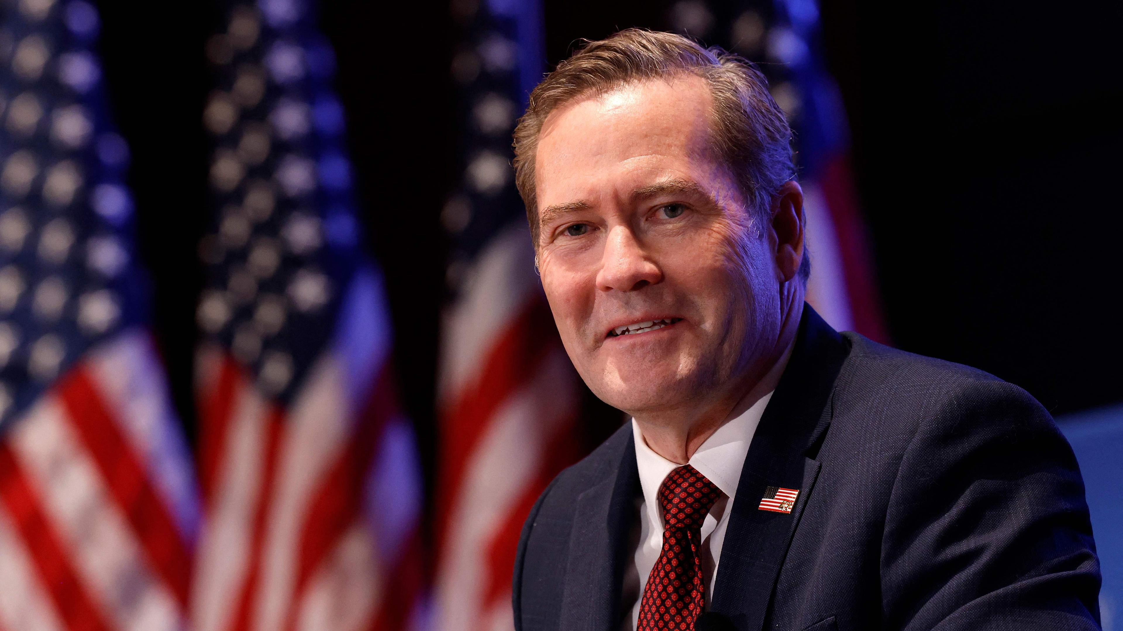 Der Nationale Sicherheitsberater Michael Waltz spricht am 30. April 2025 im Hill and Valley Forum im US-Kapitol in Washington, DC, auf einem Panel mit dem Titel „Die Gestaltung des Verteidigungsministeriums für das Schlachtfeld des 21. Jahrhunderts“.