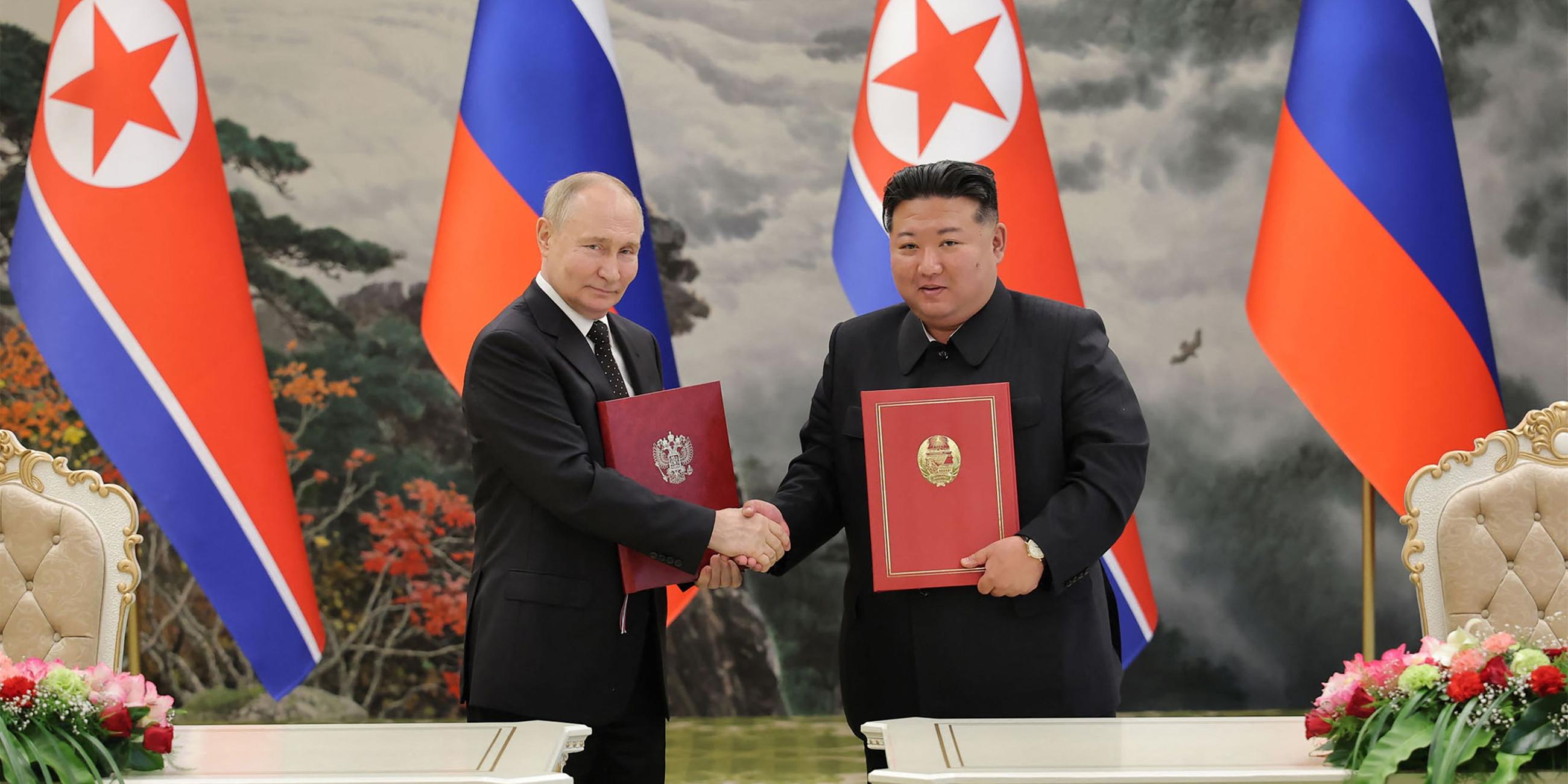 Kim Jong Un und Putin 