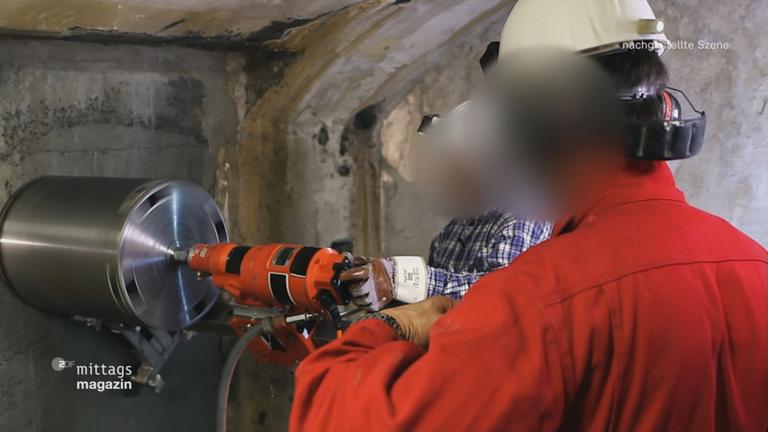 Millionenraub nachgestelle Szene