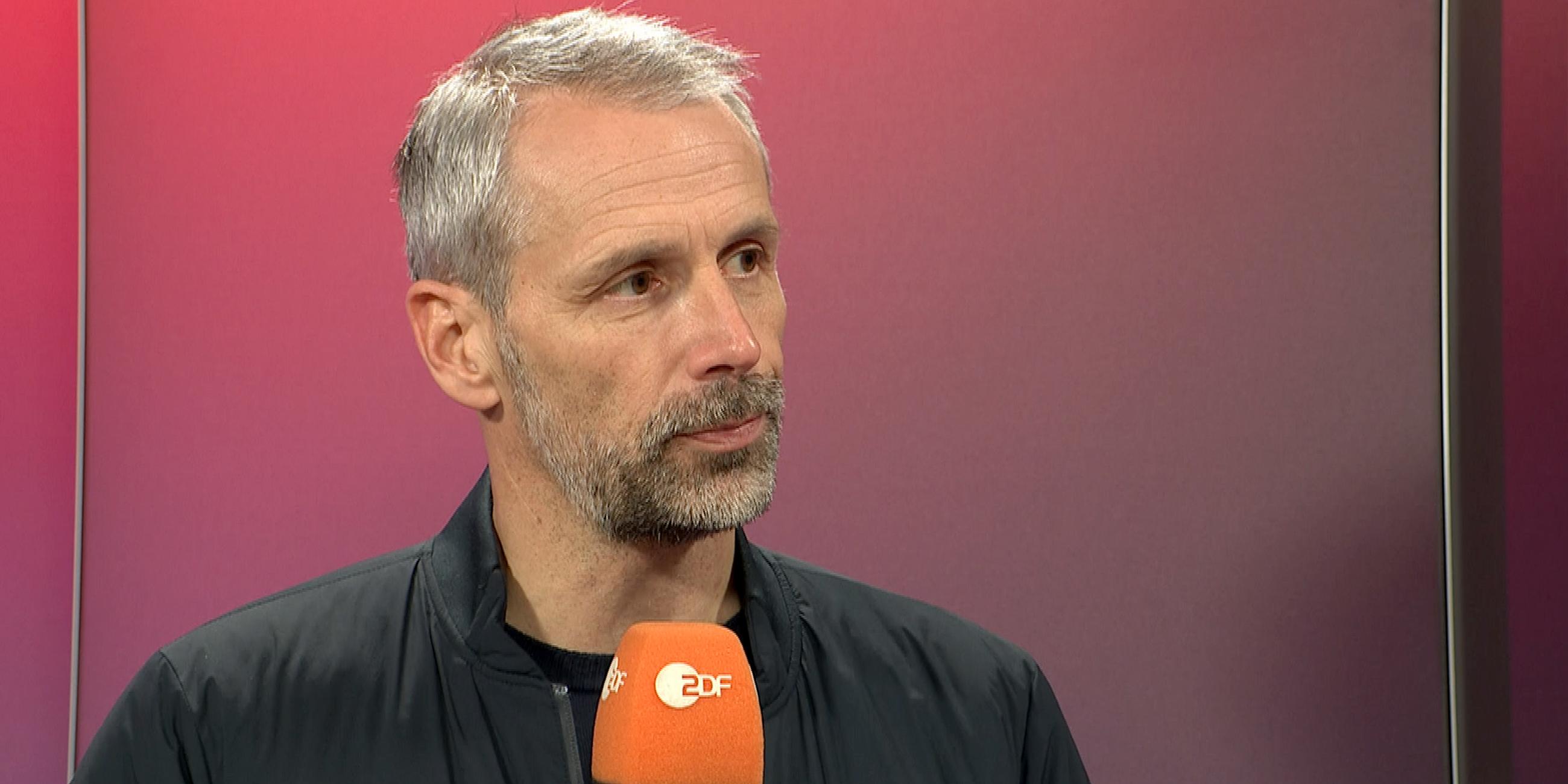 RB Leipzigs Trainer Marco Rose im Ministudio am 17.02.24.