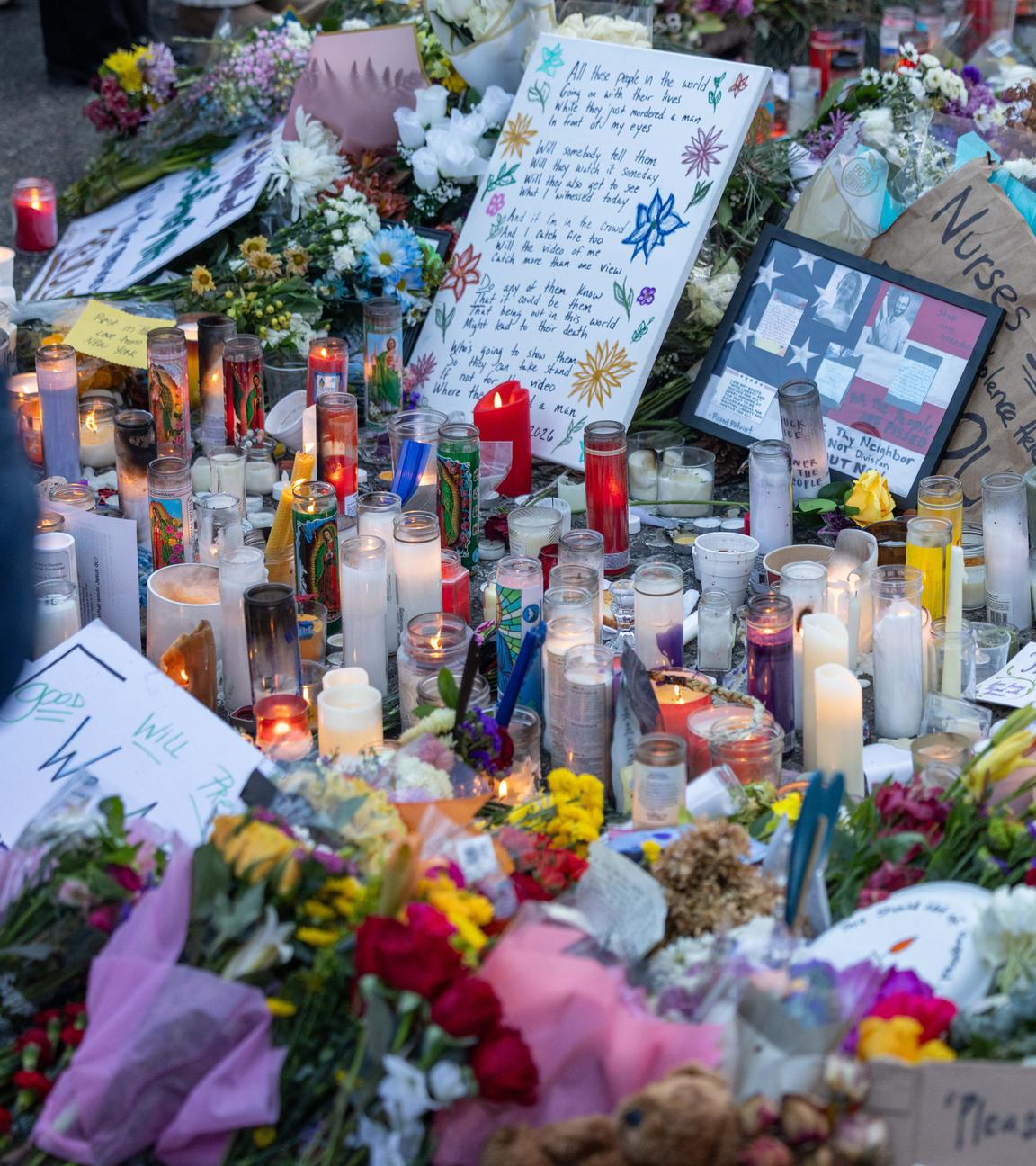 Mahnwache für Alex Pretti.