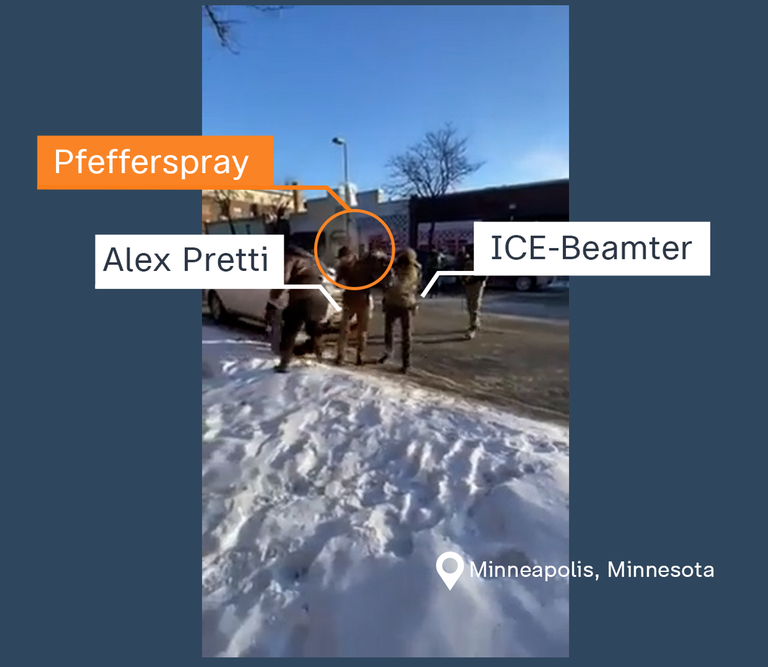 Schüsse in Minneapolis: Pfefferspray