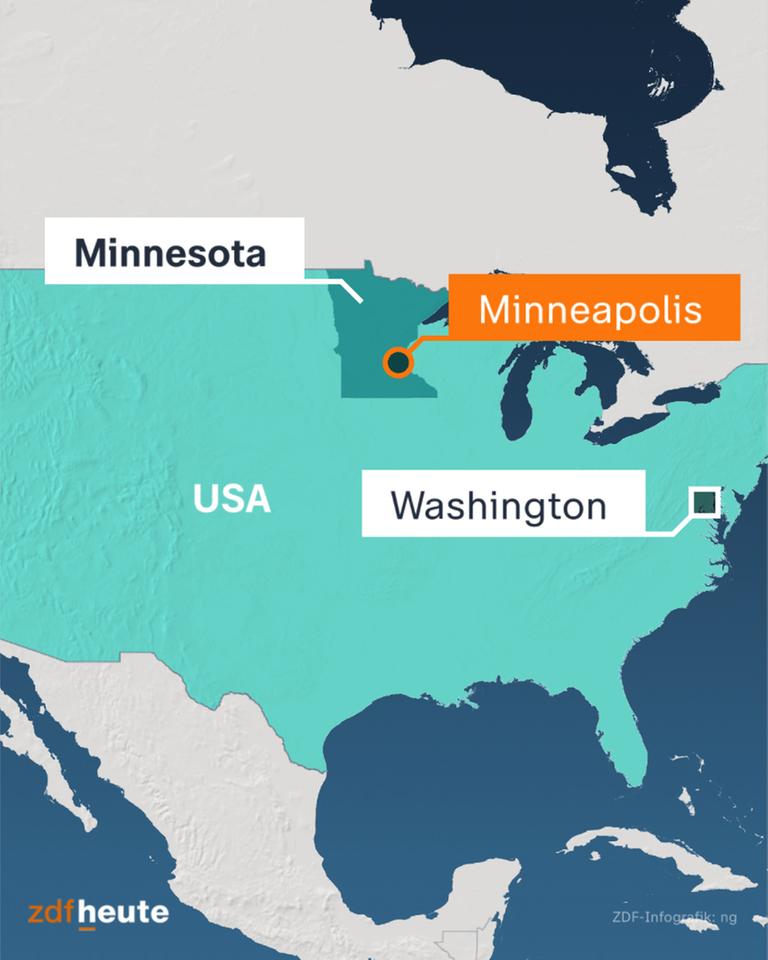 Karte: Minnesota, Minneapolis