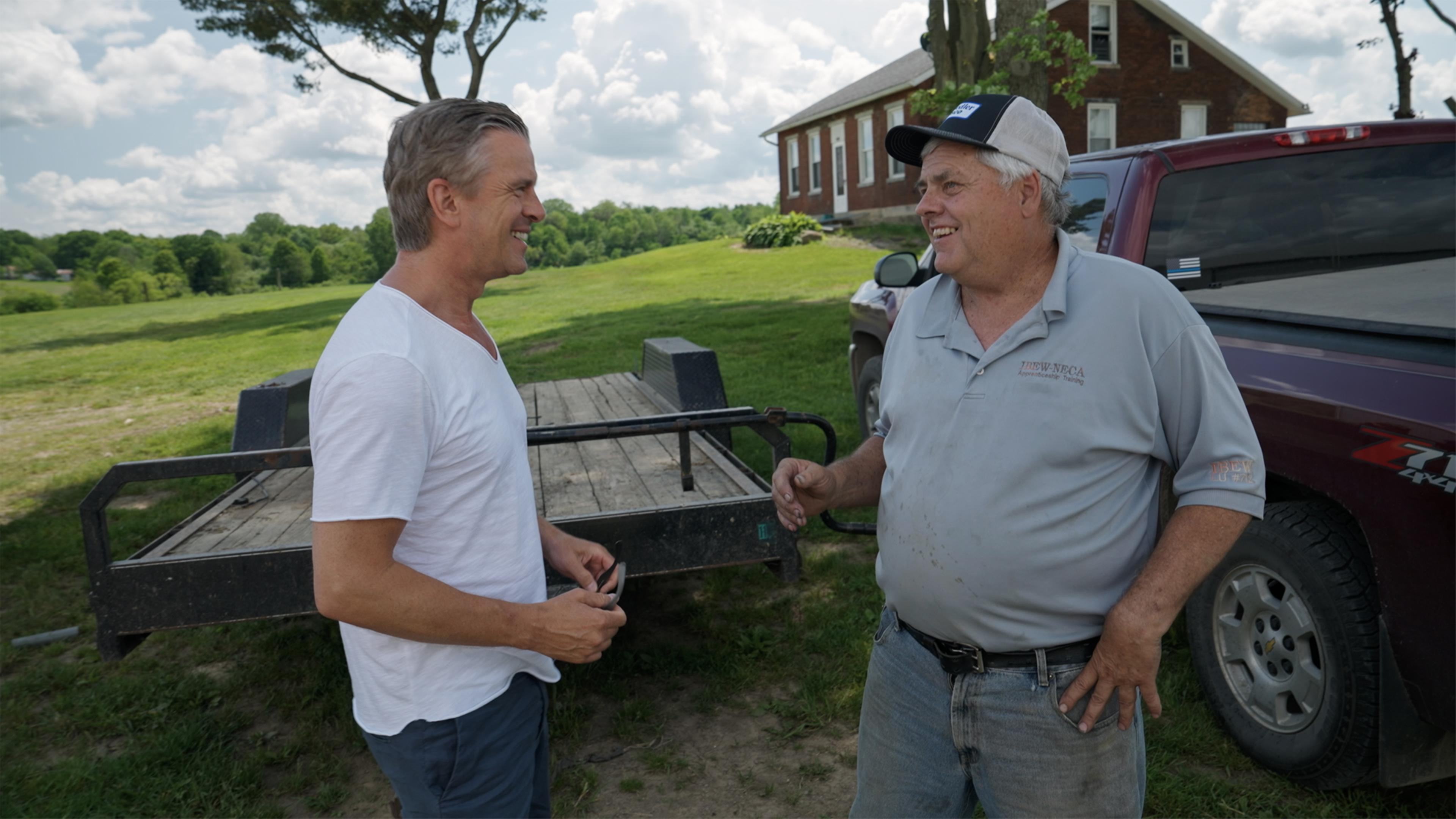 "Markus Lanz - Amerika ungeschminkt": In New Castle, im Norden von Pennsylvania, im Gespräch mit Viehzüchter und Farmer Rick Telesz.