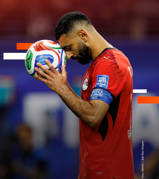 Mohamed Salah konzentriert sich vor seinem Elfmeter